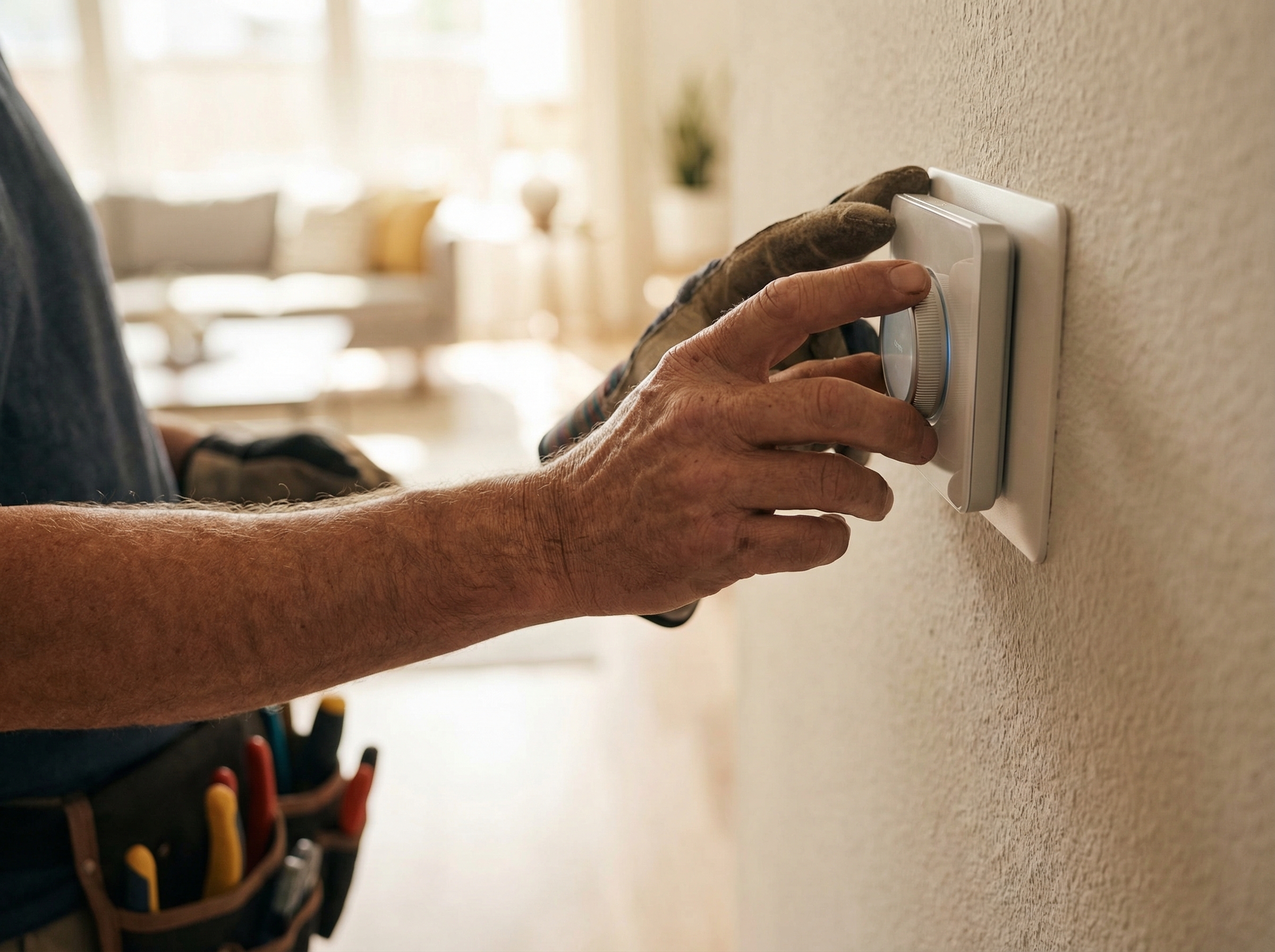 HVAC technician at work